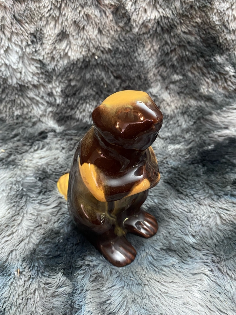 Vintage Canadiana Pottery beaver figurine